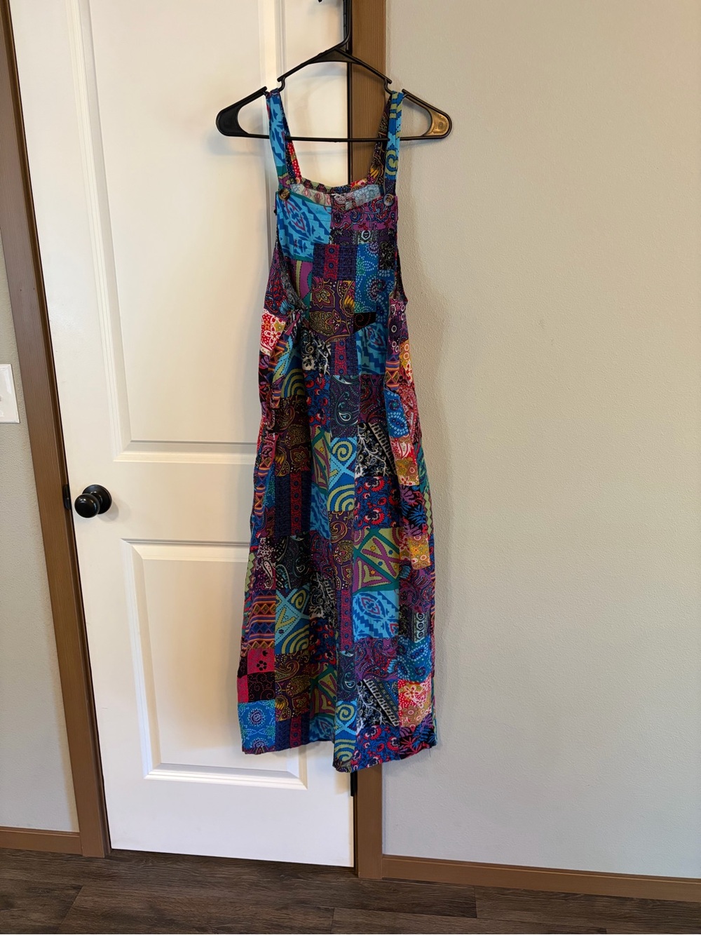 Boho Jumpsuit Colorful Romper Wide Legs Cotton Blend Festival Hippie Medium - Picture 2 of 7